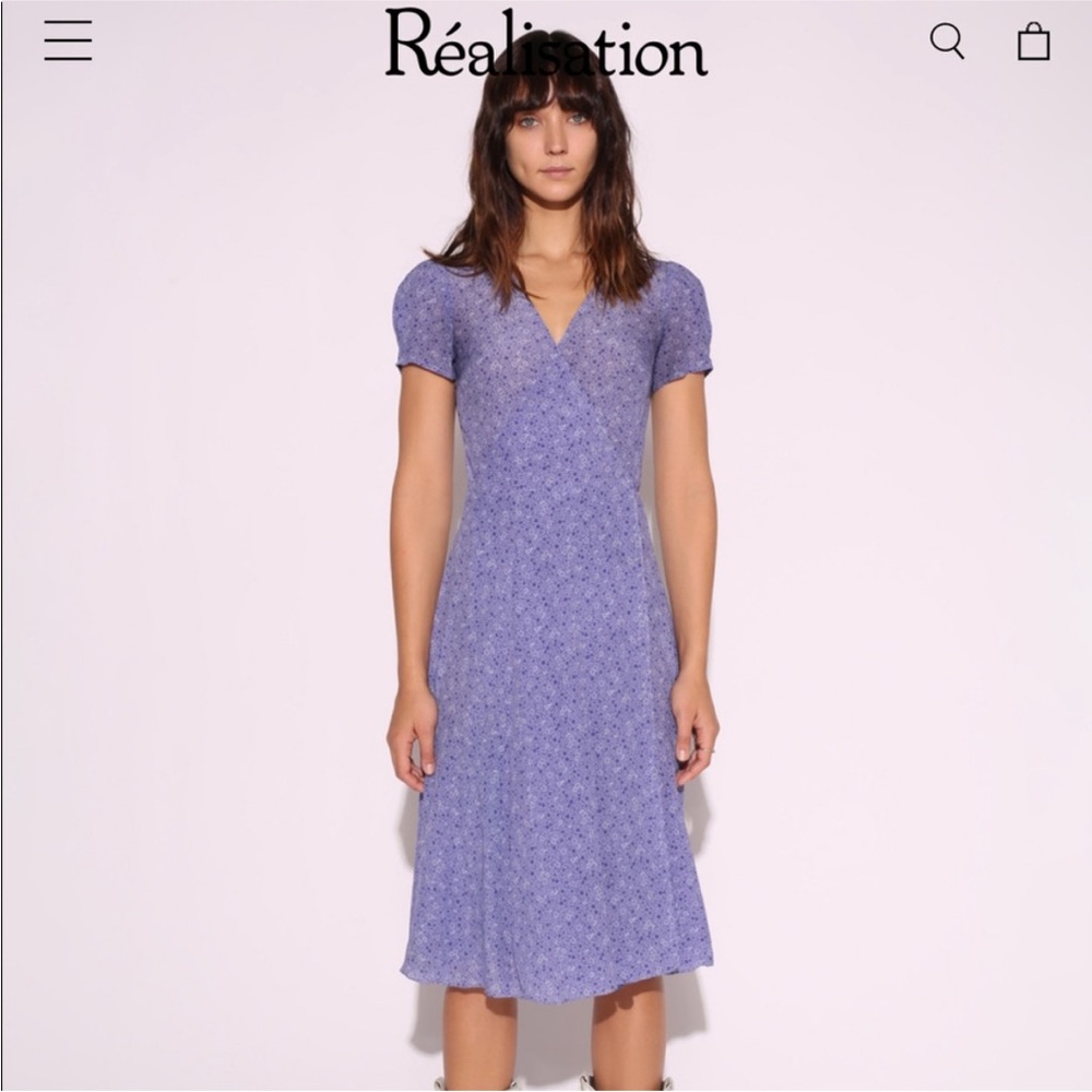 Realisation Par Teale Dress in Blue Floral Print